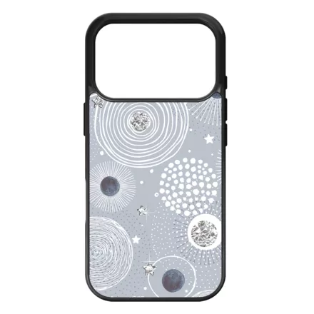 Gyönyörűséges Ezüstös téli mintás iPhone 17 Pro tok