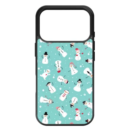 Cuki hóember mintás - Téli mintás iPhone 17 Pro tok