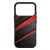 Piros fekete csíkos karbon mintás iPhone 17 Pro tok
