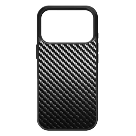 Ezüst karbon fiber mintás iPhone 17 Pro tok