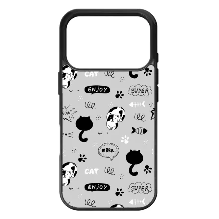 Mrrr Cuki Cica mintás iPhone 17 Pro 18 Pro tok