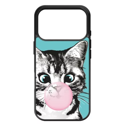 Bubble Cat - cica mintás iPhone 17 Pro 18 Pro tok