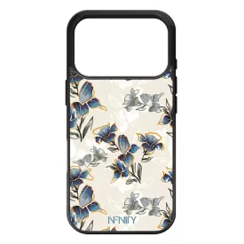 Kék és arany tavaszi virágzás Art iPhone 17 Pro tok