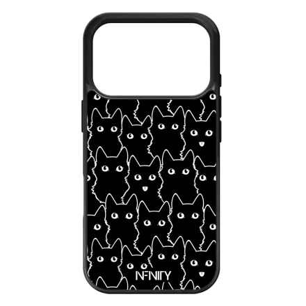 Cuki fekete macska iPhone 17 Pro tok