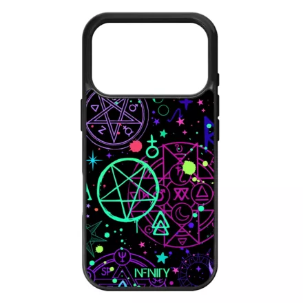 Neon ezoterikus szimbólumok iPhone 17 Pro 18 Pro tok