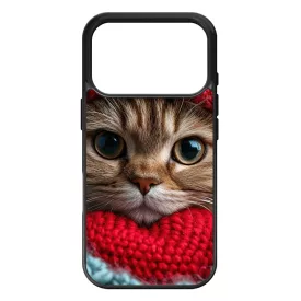 Cuki vörös cica piros sapkában iPhone 17 Pro 18 Pro tok