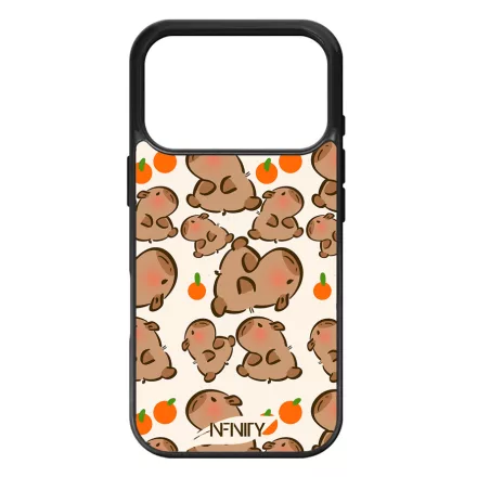 Cuki capybara és narancs iPhone 17 Pro 18 Pro tok