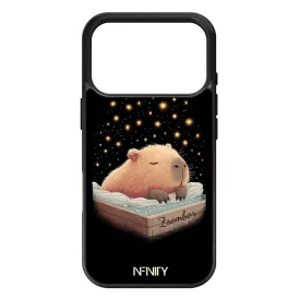 Névvel kérhető - Aranyos szundizó capybara iPhone 17 Pro Max / 18 Pro Max tok