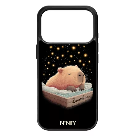 Névvel kérhető - Aranyos szundizó capybara iPhone 17 Pro 18 Pro MagSafe tok