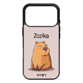 Névvel kérhető - Fáradt pofi capybara iPhone 17 Pro Max / 18 Pro Max tok