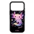 Névvel kérhető - Cuki pink szivecskés Axolotl iPhone 17 Pro Max / 18 Pro Max tok