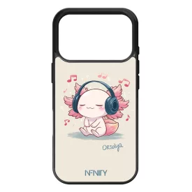 Névvel kérhető - Music Axolotl iPhone 17 Pro 18 Pro tok