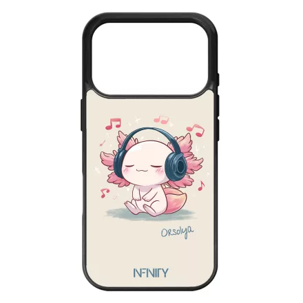Névvel kérhető - Music Axolotl iPhone 17 Pro 18 Pro MagSafe tok
