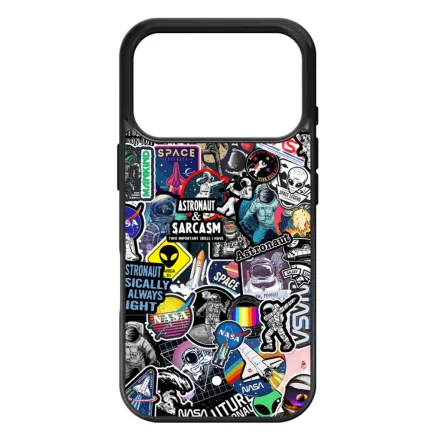 NASA matricabomba astronaut űrhajós stickerbomb iPhone 17 Pro Max / 18 Pro Max tok