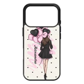 Kérd a Neveddel - Ballon Girl - Pink szerelem valentin napi iPhone 17 Pro Max tok