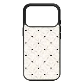 Elegáns szívecskés - CREAM - szives csajos iPhone 17 Pro Max / 18 Pro Max tok