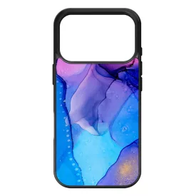 Blue Pink Gradient Ink kek rozsaszin marvanyos iPhone 17 Pro Max tok