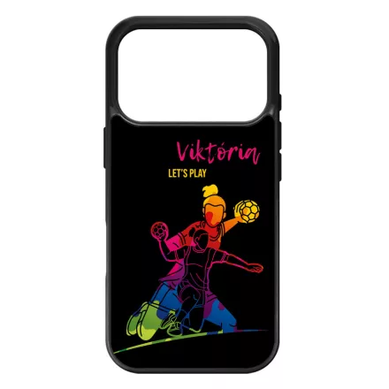 Kerd a Neveddel FOR HER kezilabda mintas iPhone 17 Pro Max / 18 Pro Max tok
