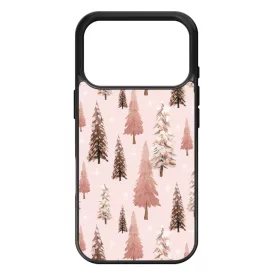 Rózsaszín karácsonyi fenyőfa mintás iPhone 17 Pro Max tok