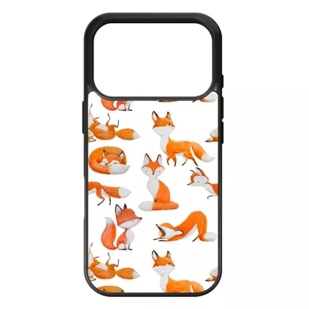 Rajzolt Róka mintás iPhone 17 Pro Max tok