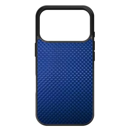 Gyönyörű kék karbon fiber mintás iPhone 17 Pro Max MagSafe tok