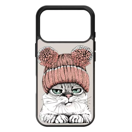 Cuki sapkás cica iPhone 17 Pro Max tok