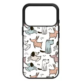 Tündéri rajzolt kutya mintás iPhone 17 Pro Max tok