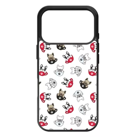 Cuki kávé és kutya mintás iPhone 17 Pro Max MagSafe tok