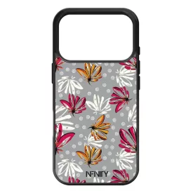 Különleges szürke virágos Art iPhone 17 Pro Max tok