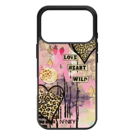 Street Art szív leopárd mintás iPhone 17 Pro Max tok