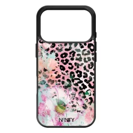 Pink virágos leopárd iPhone 17 Pro Max tok