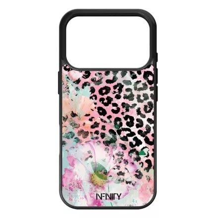 Pink virágos leopárd iPhone 17 Pro Max MagSafe tok