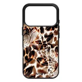 Különleges aranyló virágos zsiráf iPhone 17 Pro Max tok