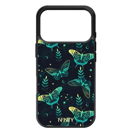 Türkiz mágikus lepkék iPhone 17 Pro Max MagSafe tok