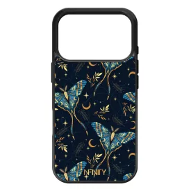 Misztikus kékarany lepke iPhone 17 Pro Max tok