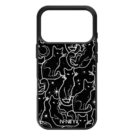 Fekete macska iPhone 17 Pro Max MagSafe tok