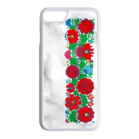 Márványos Matyó magyar mintás hungarian folk iPhone fehér tok