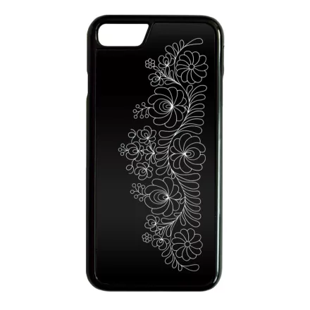 Elegant Matyó - Black magyar mintás hungarian folk iPhone fekete tok