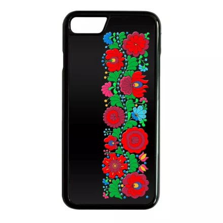 Matyó Classic magyar mintás hungarian folk iPhone fekete tok