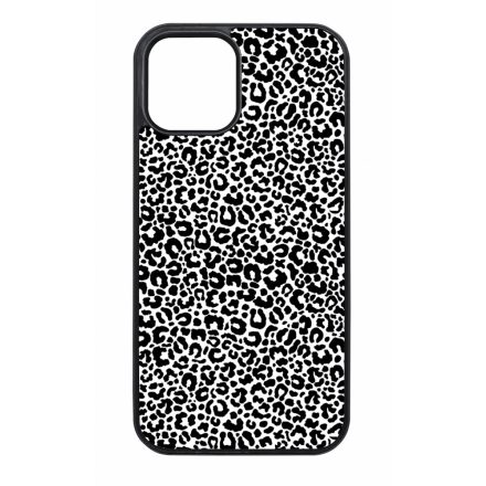 Black and White Leopard Wild Beauty Animal Fashion Csajos Allat mintas iPhone tok