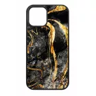 Luxury Golden Black marvanyos marvany mintas iPhone tok