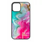 Pink gold Mixed Inks arany mintas marvanyos iPhone tok