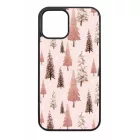 Rózsaszín karácsonyi fenyőfa mintás iPhone tok