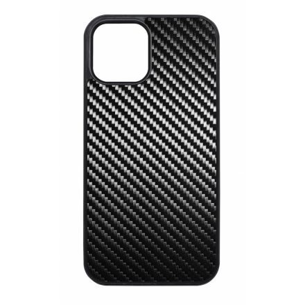 Ezüst karbon fiber mintás iPhone tok