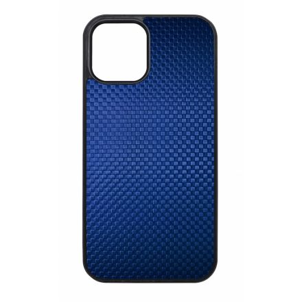 Gyönyörű kék karbon fiber mintás iPhone tok