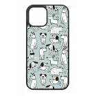 Türkiz aranyos rajzolt kutya mintás iPhone tok