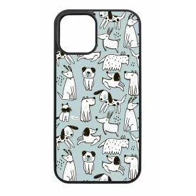 Türkiz aranyos rajzolt kutya mintás iPhone tok