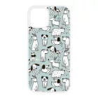 Türkiz aranyos rajzolt kutya mintás iPhone tok