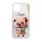 Kérd a neveddel - Kávés kutyus szilikon iPhone tok