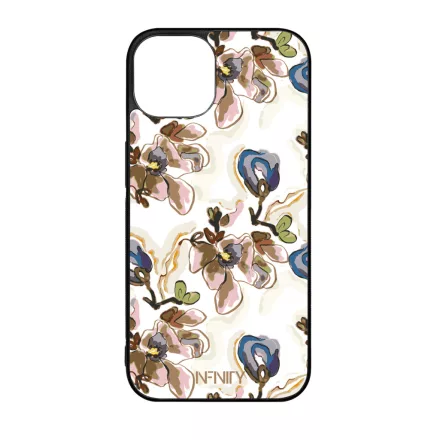 Különleges absztrakt kék virágzás szilikon iPhone tok tok